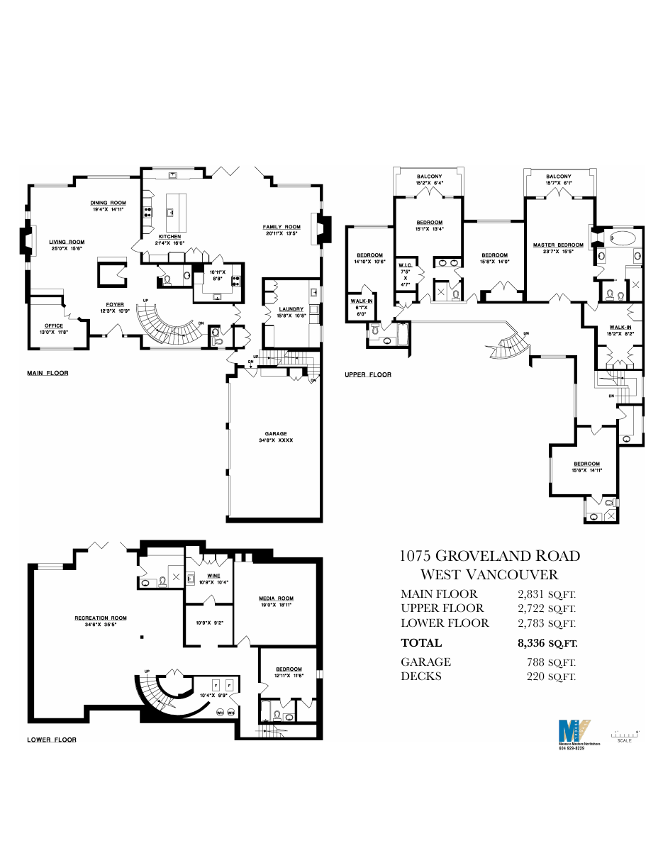 Floor plan for 1075 Groveland Road, British Properties, West Vancouver