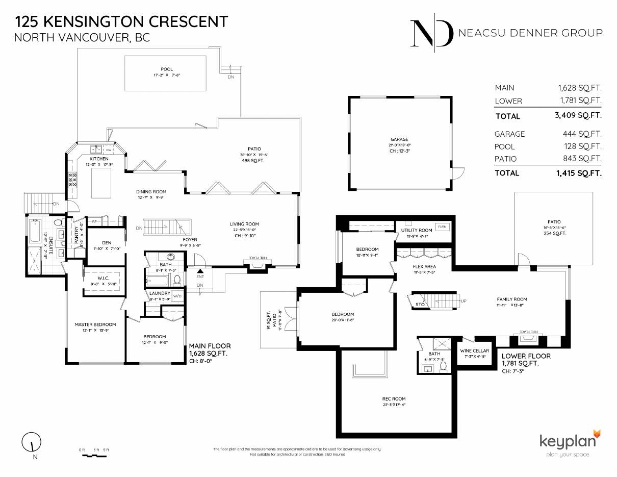 Floor plan for 125 Kensington Crescent, Upper Lonsdale, North Vancouver