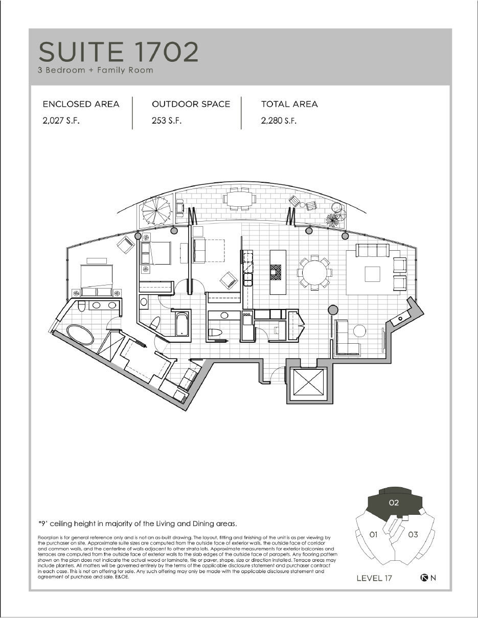 Floor plan for 1702 - 1560 Homer Mews, Yaletown, Vancouver West