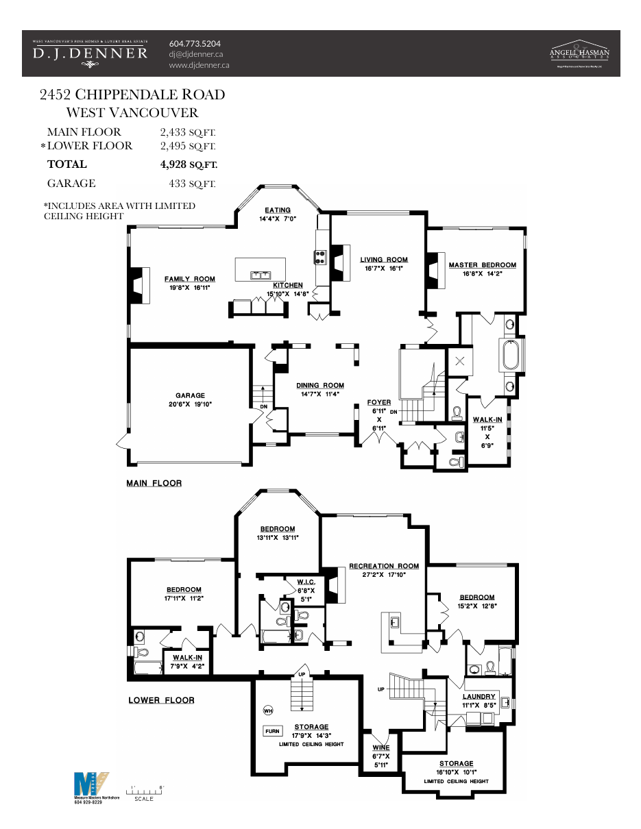 Floor plan for 2452 Chippendale Road, Whitby Estates, West Vancouver