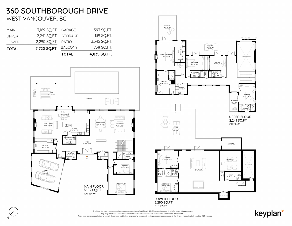 Floor plan for 360 Southborough Drive, British Properties, West Vancouver