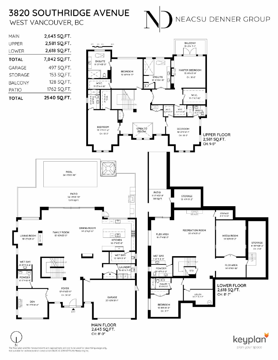 Floor plan for 3820 Southridge Avenue, Bayridge, West Vancouver