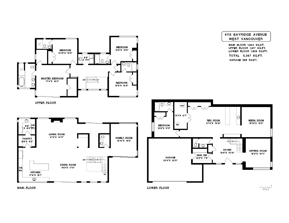 Floor plan for 4113 Bayridge Avenue, Bayridge, West Vancouver