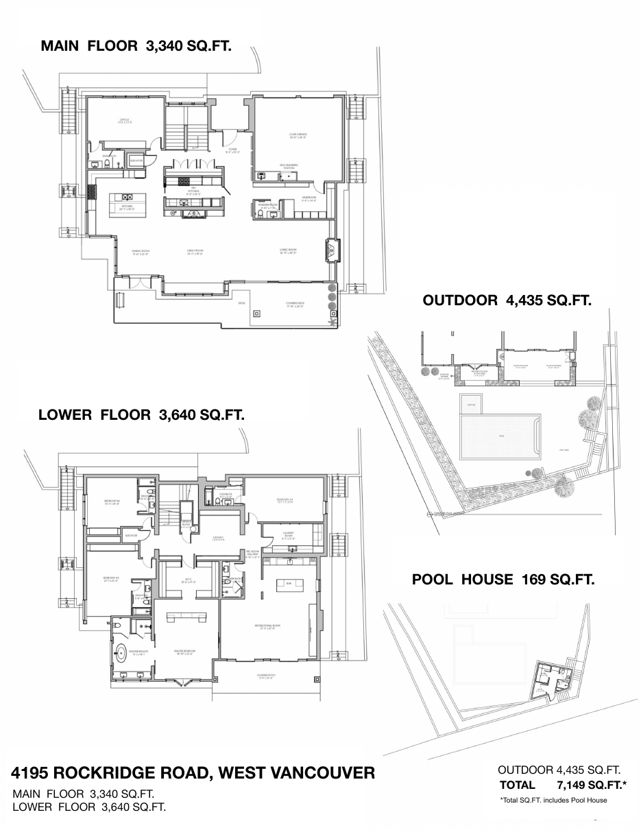 Floor plan for 4195 Rockridge Road, Rockridge, West Vancouver