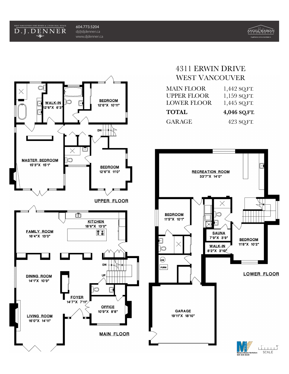 Floor plan for 4311 Erwin Drive, Cypress, West Vancouver