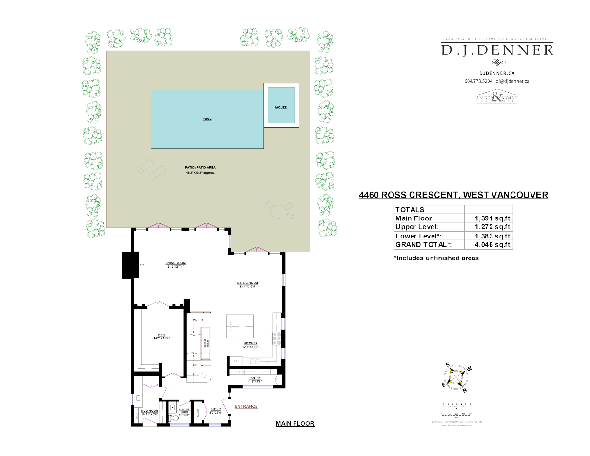 Floor plan for 4460 Ross Crescent, Cypress, West Vancouver