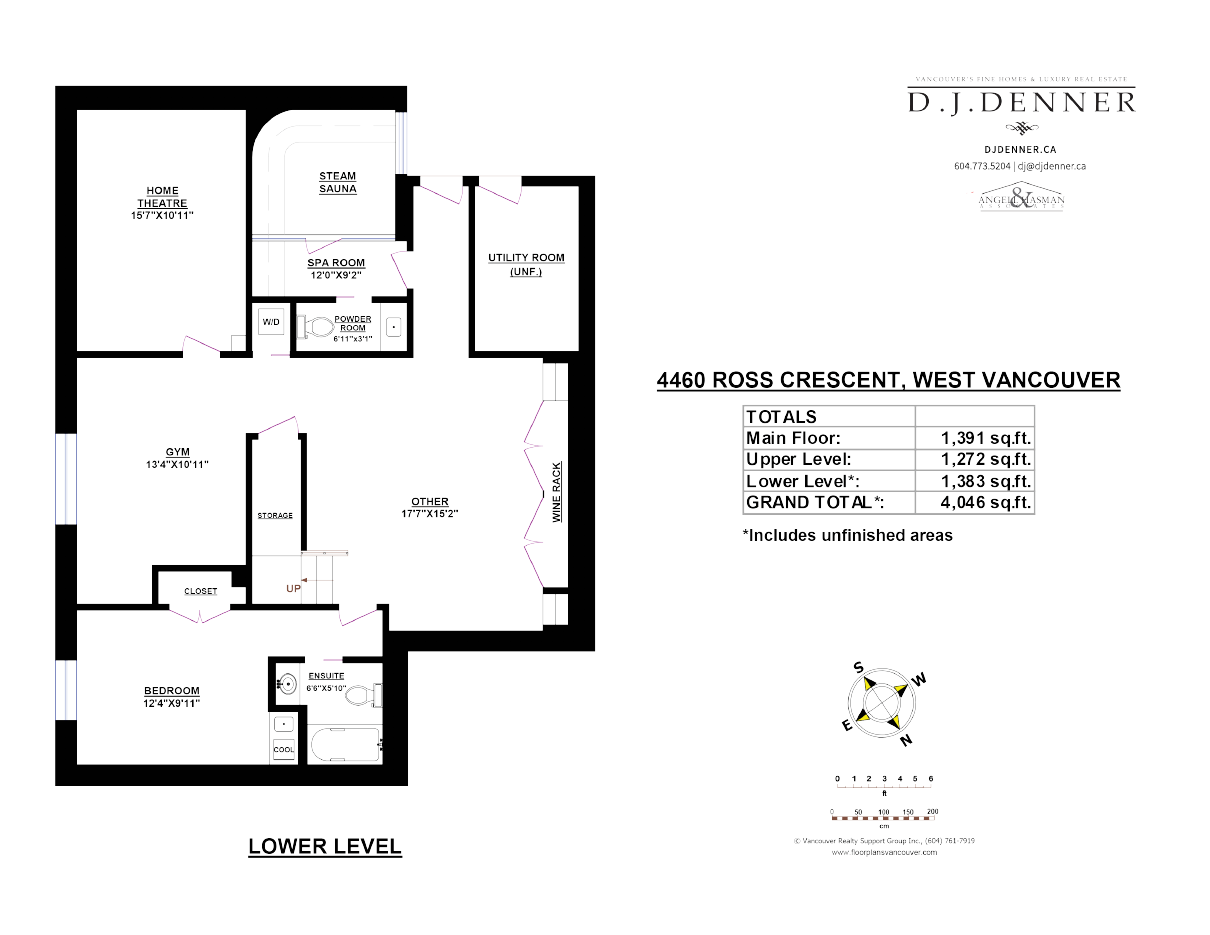 Floor plan for 4460 Ross Crescent, Cypress, West Vancouver