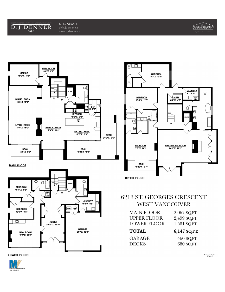 Floor plan for 6218 St. Georges Crescent, Gleneagles, West Vancouver