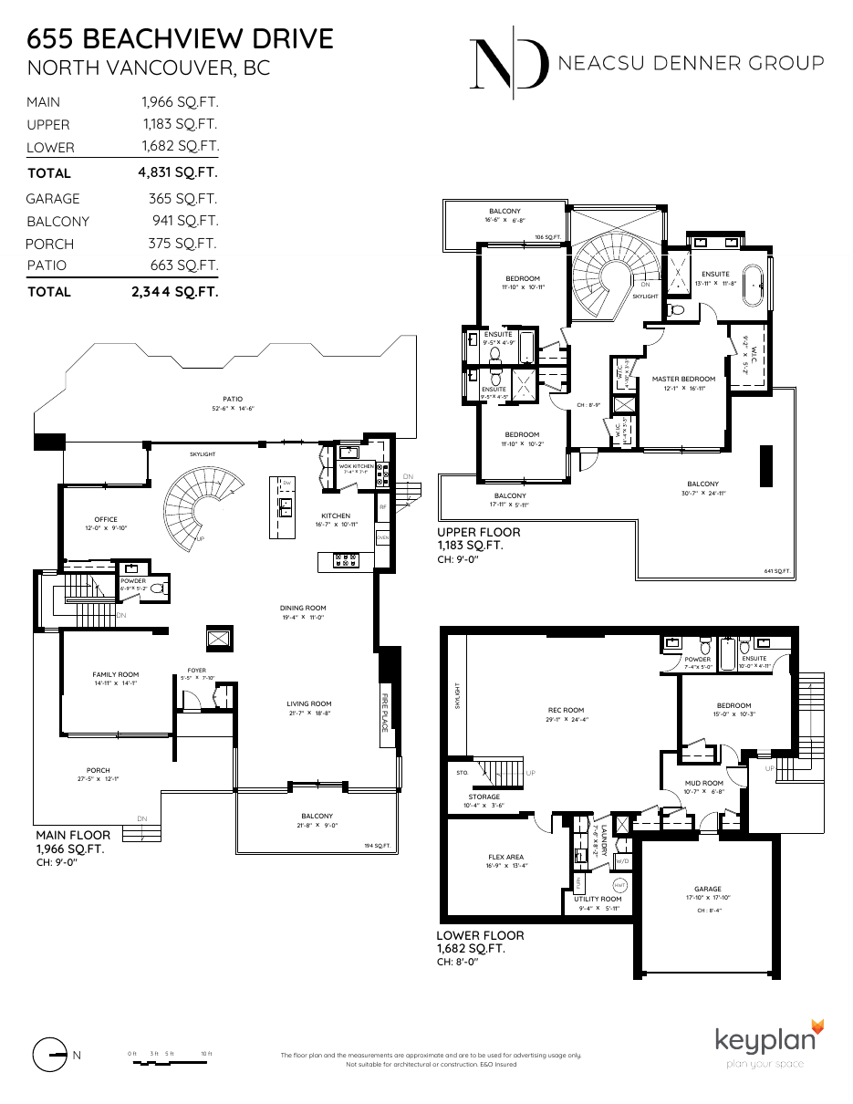 Floor plan for 655 Beachview Drive, Deep Cove, North Vancouver