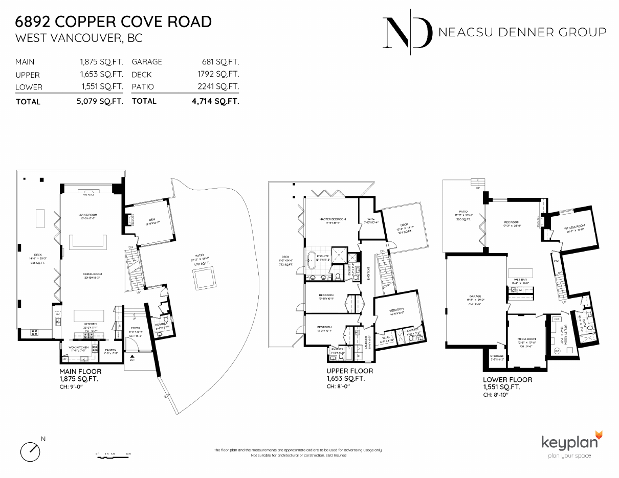 Floor plan for 6892 Copper Cove Road, Whytecliff, West Vancouver