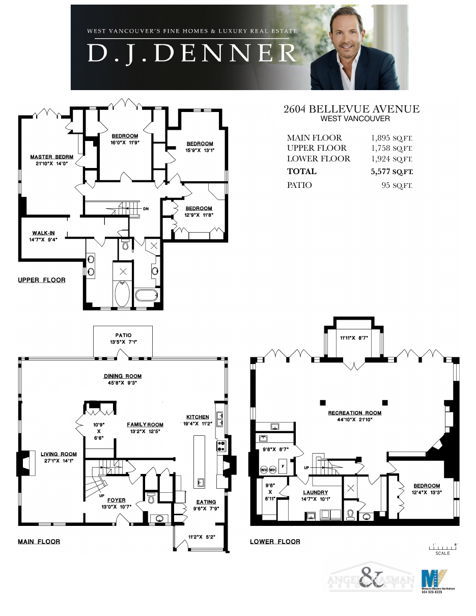 Floor plan for 2604 Bellevue Avenue, Dundarave, West Vancouver