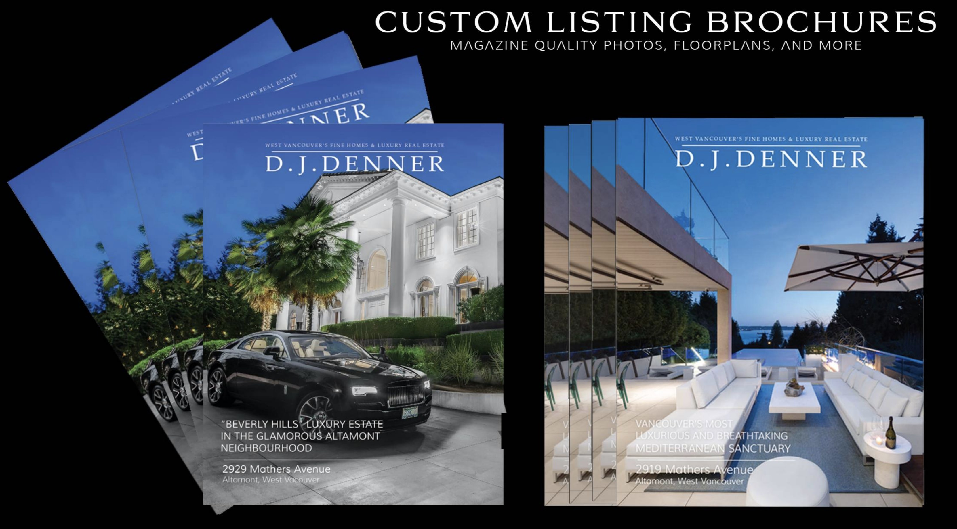 Print, DJ Denner marketing for West Vancouver luxury real estate